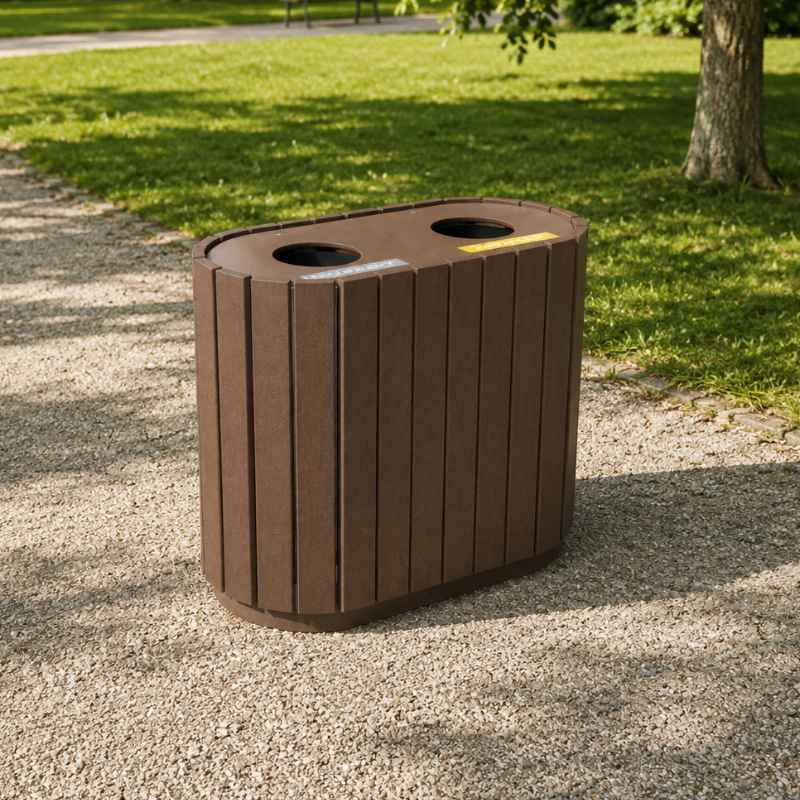 Poubelle tri sélectif 2 bacs