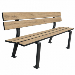 banc hpl aspect bois 180 cm