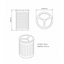 dimensions poubelle tri sélectif quadra