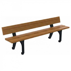 Banc extérieur bois et fonte Bilbao