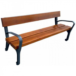 Banc public bois exotique Victoria