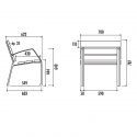 dimensions du fauteuil extérieur Modo