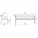 dimensions du banc extérieur bois exotique