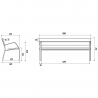 dimensions du banc extérieur bois exotique