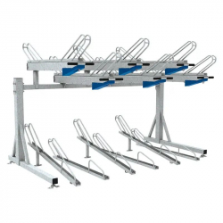 Rack vélos métallique sur 2 étages