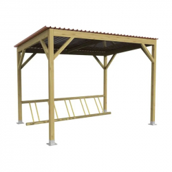 Abri vélos Turin en bois