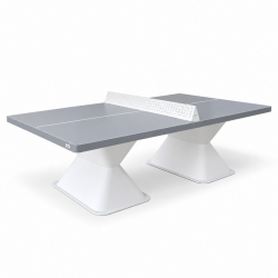 Table de ping-pong fixe en composite gris clair