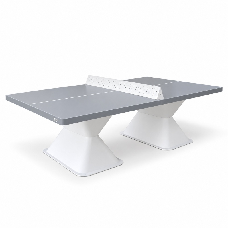 Table de ping-pong fixe en composite gris clair