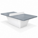 Table de ping-pong collectivités Square plateau gris clair et pied blanc