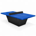 Table de ping-pong collectivités Square plateau bleu outre mer et pied noir