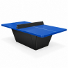 Table de ping-pong collectivités Square plateau bleu outre mer et pied noir