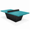 Table de ping-pong collectivités Square plateau bleu lagon et pied noir