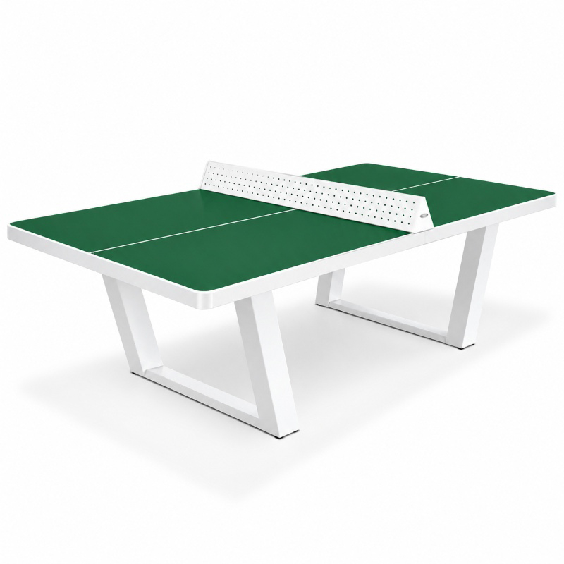 Table de ping pong collectivité Garden plateau vert sapin pieds blanc