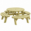 Table pique-nique ronde Round