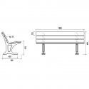 Dimensions du banc Cologne