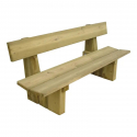 Banc jardin public en bois rustique
