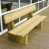 Banc en bois pour extérieur collectivités