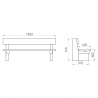 Dimensions du banc bois exterieur