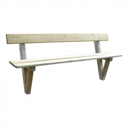 Banc en bois extérieur pour collectivité