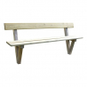 Banc en bois extérieur pour collectivité