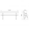 Dimensions du banc de jardin en bois