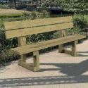 Banc espace public en bois dans un jardin public