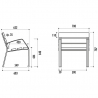 dimension du fauteuil extérieur en bois Modo