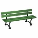 Banc urbain en recyclé Édimbourg vert