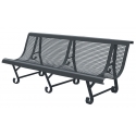 Banc en tôle 3 pieds, coloris gris anthracite, en option