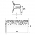 dimensions du Banc extérieur en plastique Maverick