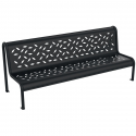Banc public en acier perforé Tubular