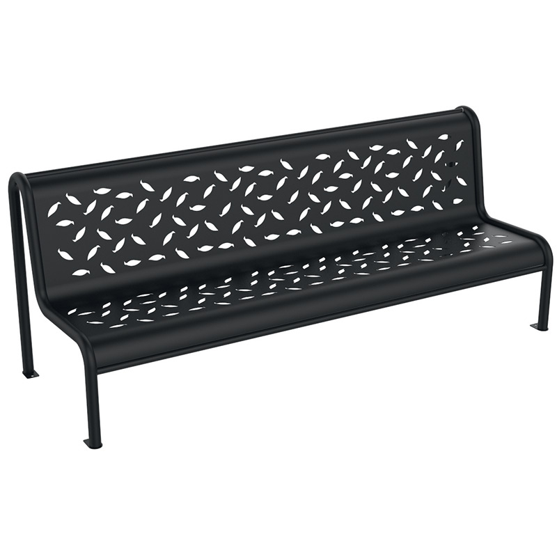 Banc public en acier perforé Tubular