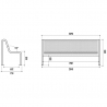 dimensions du banc urbain en acier perforé