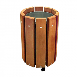 Corbeille Vigo en bois exotique sans couvercle