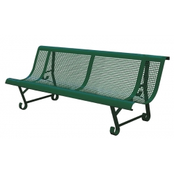 Banc en tôle 2 pieds, coloris vert Banc en tôle 2 pieds, coloris vert