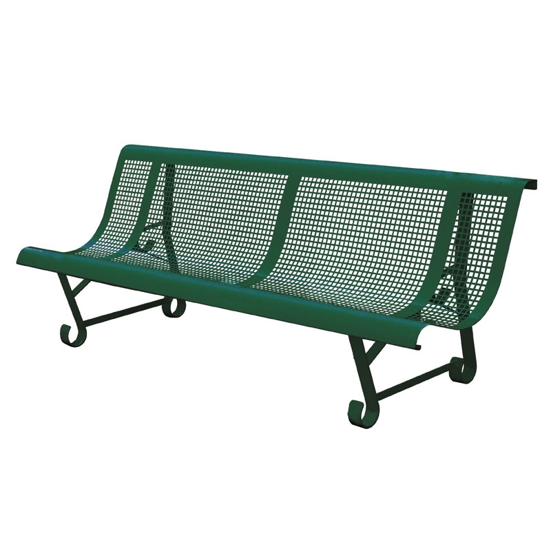Banc en tôle 2 pieds, coloris vert Banc en tôle 2 pieds, coloris vert