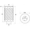 Dimensions de la corbeille spirale
