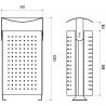 Dimensions de la corbeille Arcos iris