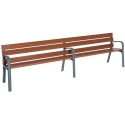 Banc public bois exotique 300 cm Modo
