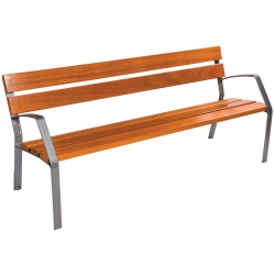 Banc bois exotique et fonte ductile 180 cm