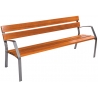 Banc bois exotique et fonte ductile 180 cm
