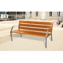 Banc bois exotique et piétement en fonte ductile 180 cm