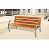 Banc bois exotique et piétement en fonte ductile 180 cm