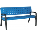 Banc en plastique bleu