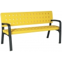 Banc en plastique jaune