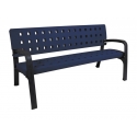 Banc en plastique bleu cobalt