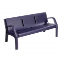 Banc Alvium en plastique 100% recyclable bleu cobalt