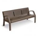 Banc Alvium en plastique 100% recyclable marron