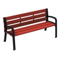 Banc publique plastique éco rouge