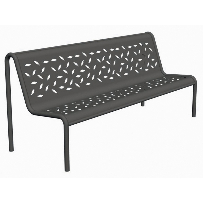 Banc public Tubular en acier perforé